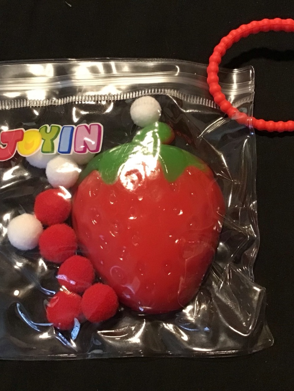Kids Strawberry Squishy Toy - Red & Green